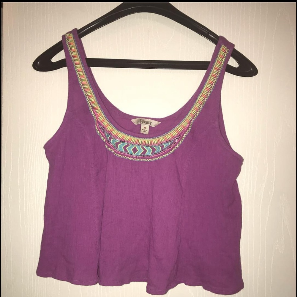 Decree Cute Purple Summer Flow Tank